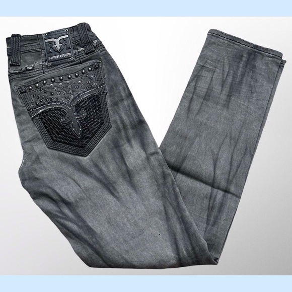 Authentic Rock Revival Men’s Armory Biker Jeans
